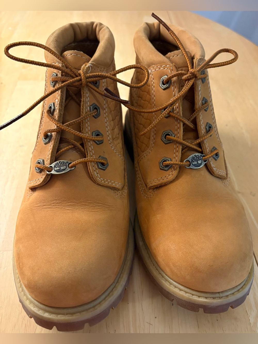 Timberland Nellie Waterproof Chukka Boot in Wheat Nubuck Lace-Up Ankle Boots (8) - Picture 5 of 11